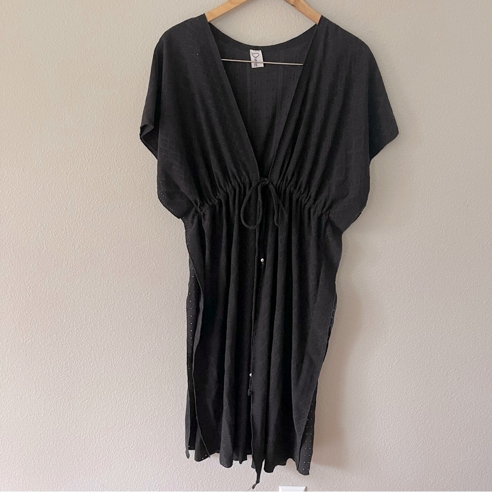 Duniz Black Swim Cover Eyelet Size OS